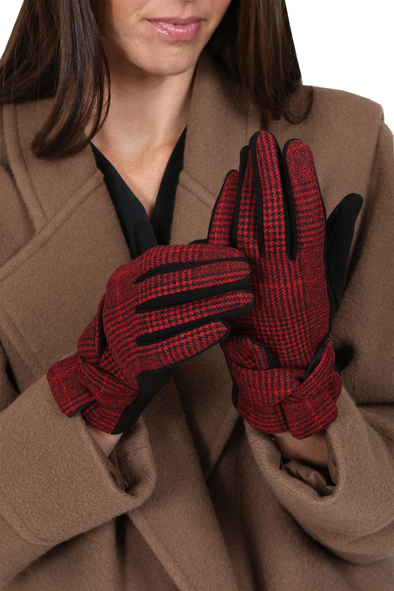 Women's Checked Gloves