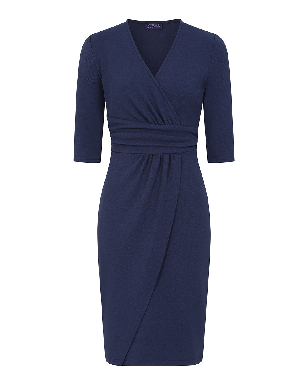 Ascot Mock-Wrap Dress