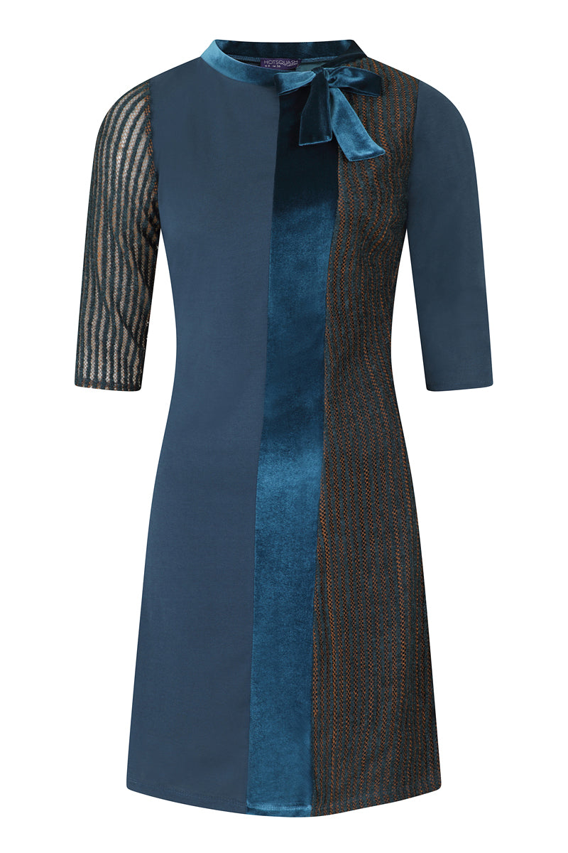 Princess Seam Dress with Velvet