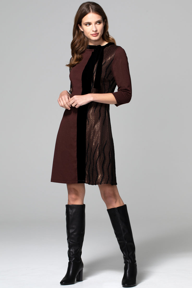Princess Seam Dress with Velvet