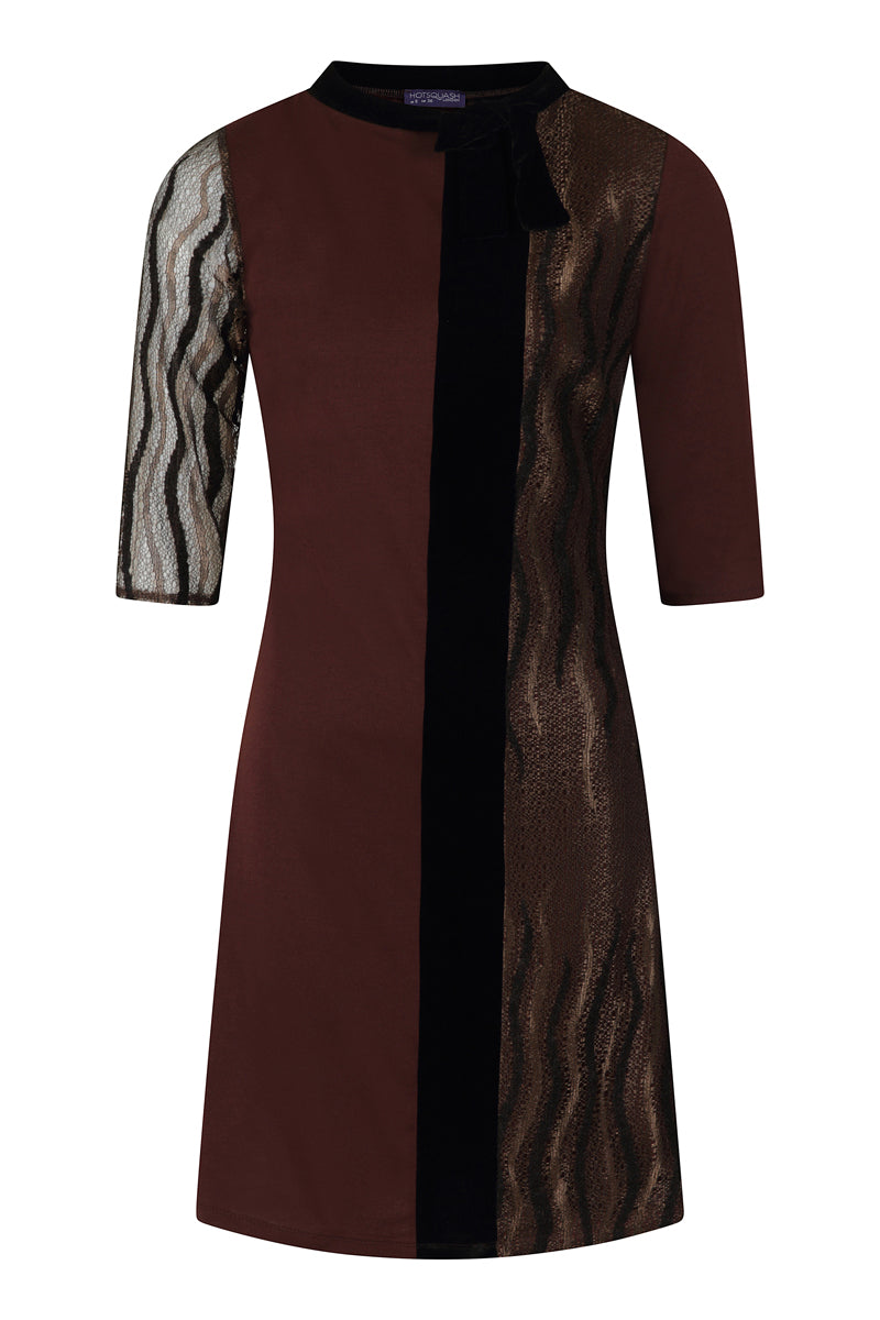 Princess Seam Dress with Velvet