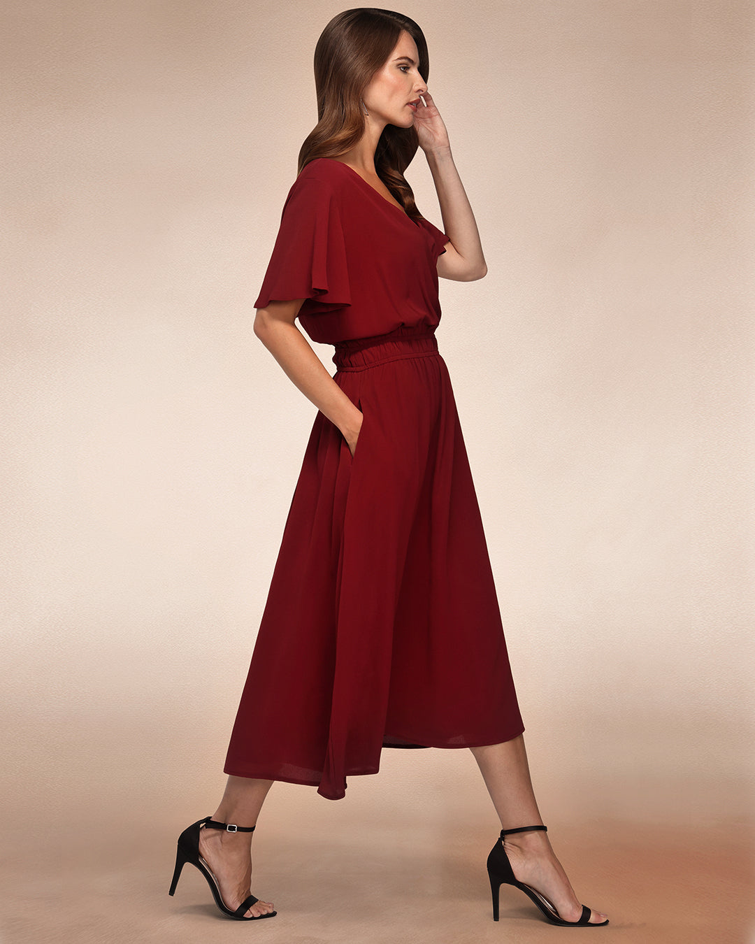 Chiffon Midi Dress