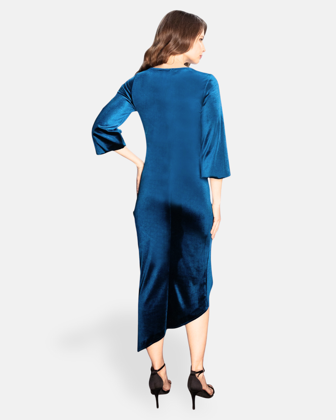 Velvet Ruched Party Dress
