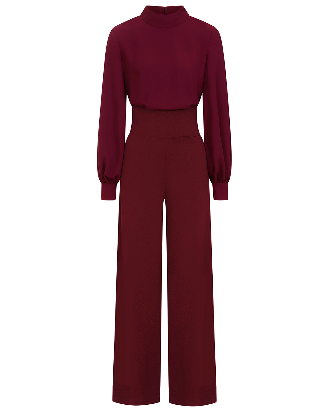 Wide Leg Jumpsuit with Blouson Sleeve