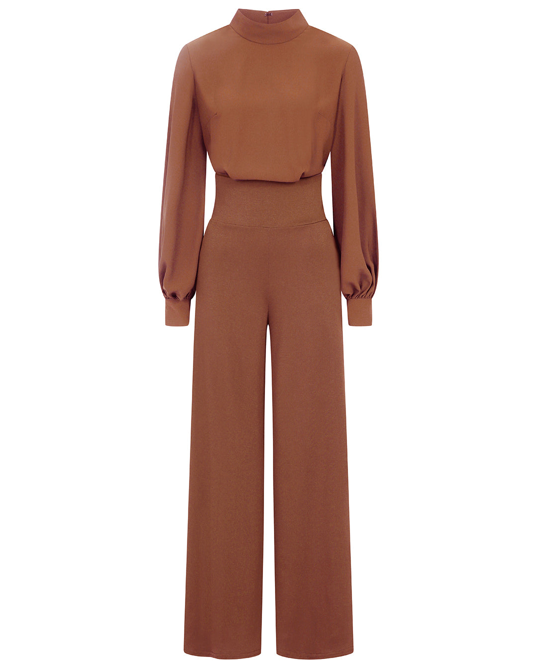 Wide Leg Jumpsuit with Blouson Sleeve