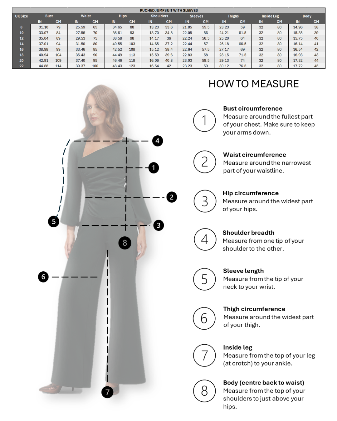 Ruched Jumpsuit with Sleeves