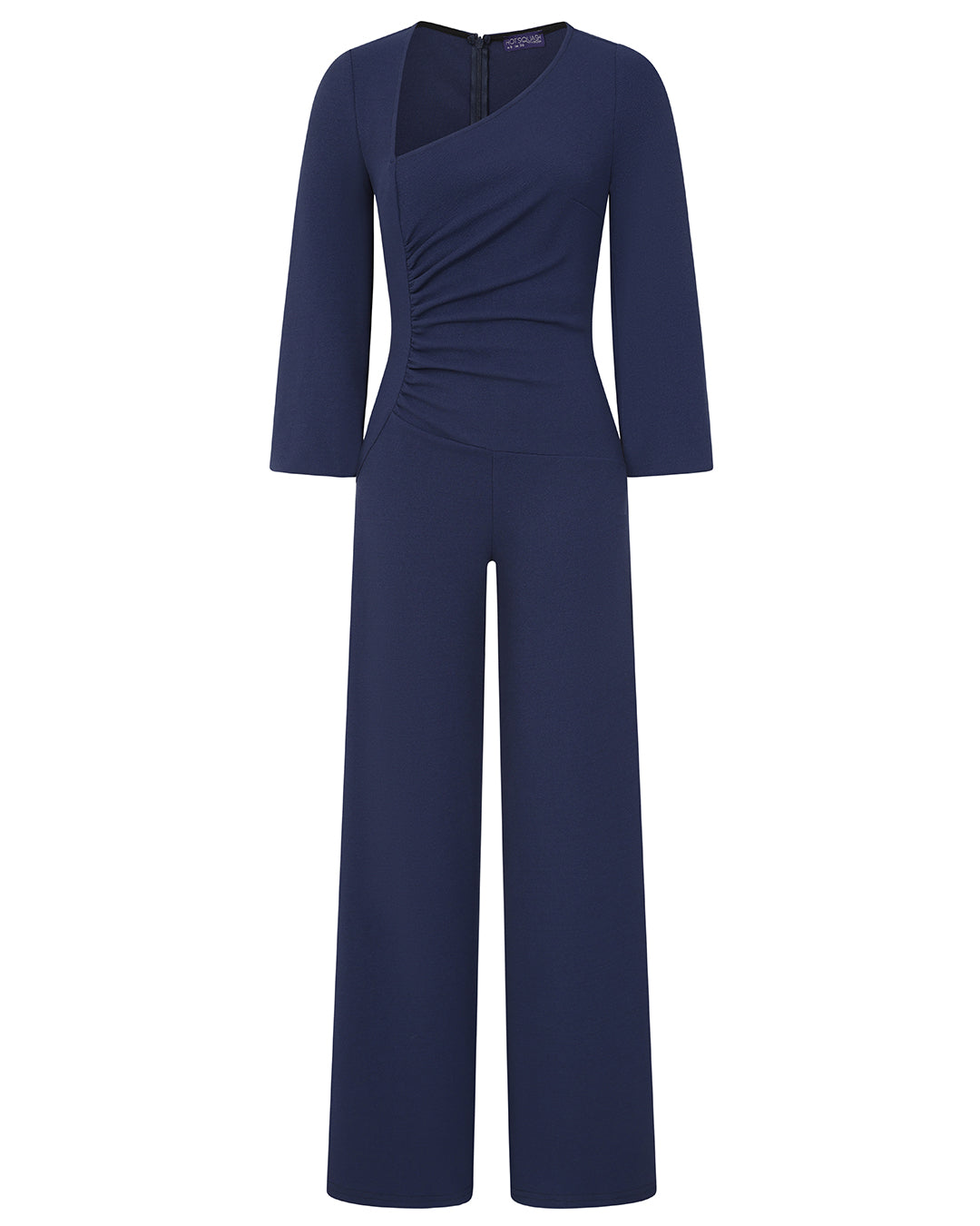 Ruched Jumpsuit with Sleeves