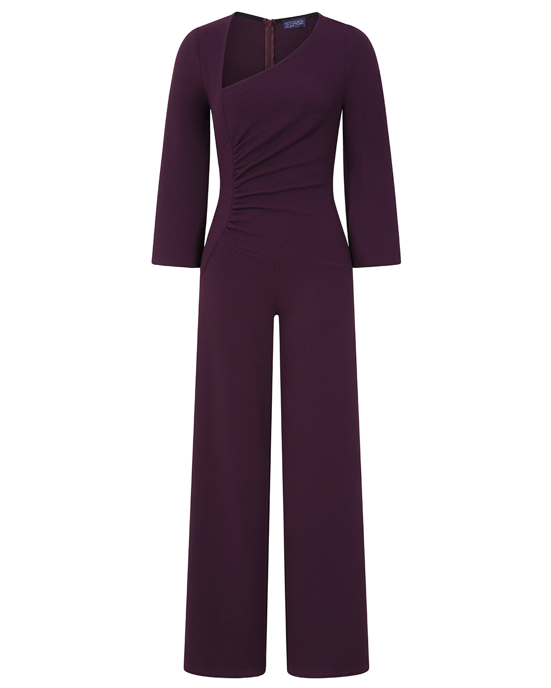 Ruched Jumpsuit with Sleeves