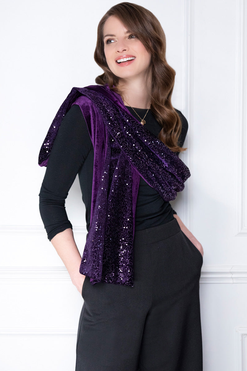 Velvet Sequin Scarf