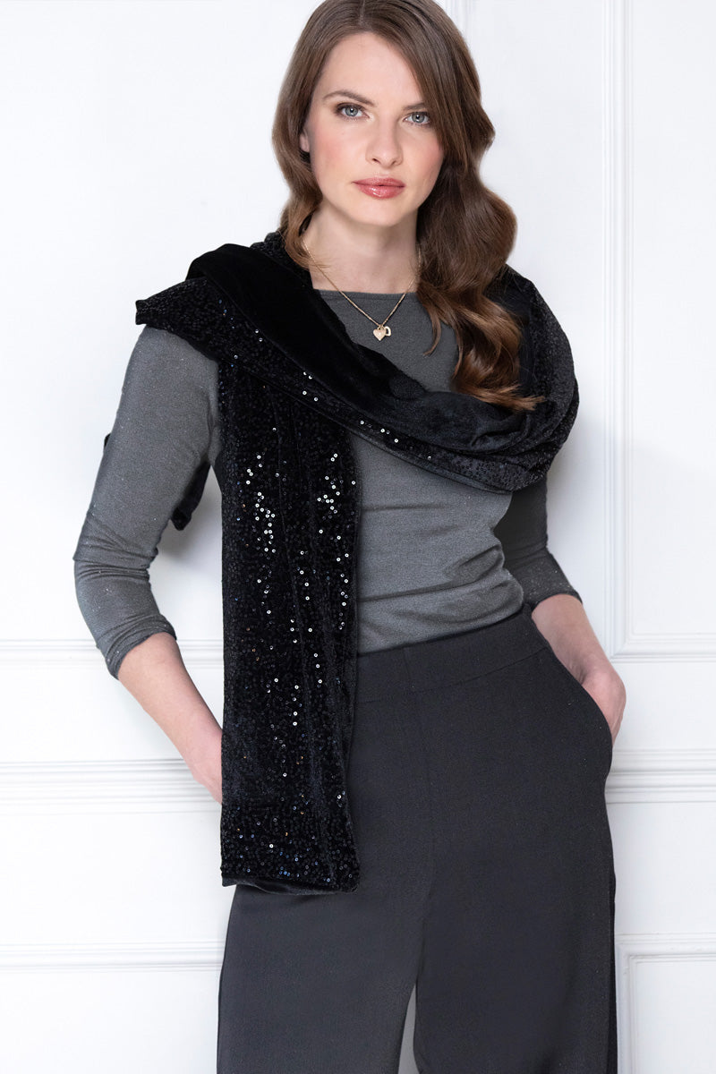 Velvet Sequin Scarf