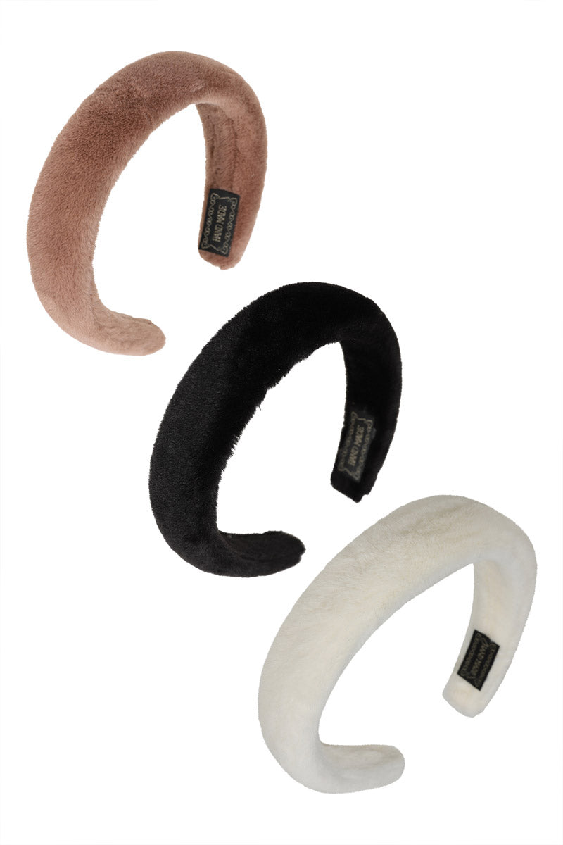 Plush Fleece Headbands 3 Pack