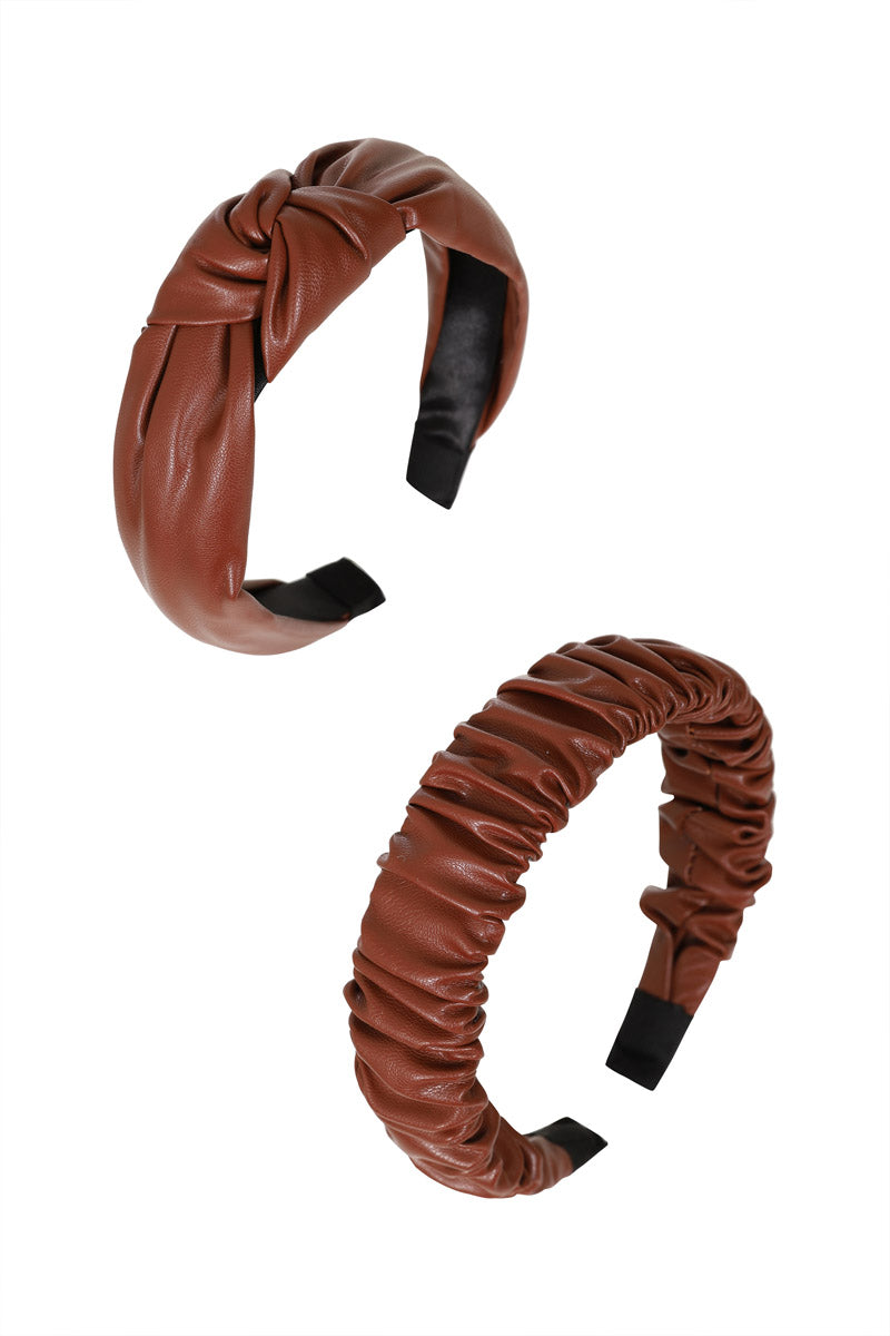Leather-Look Headbands 2 Pack