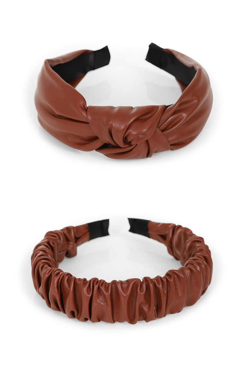 Leather-Look Headbands 2 Pack