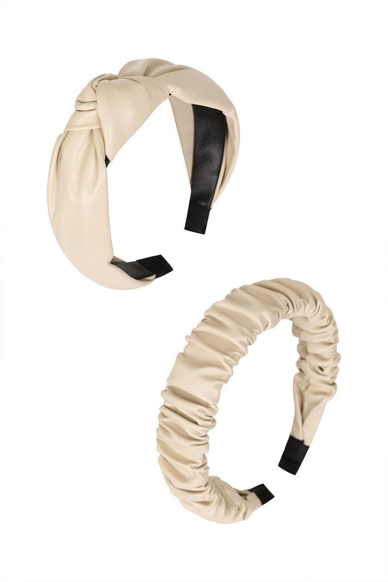 Leather-Look Headbands 2 Pack