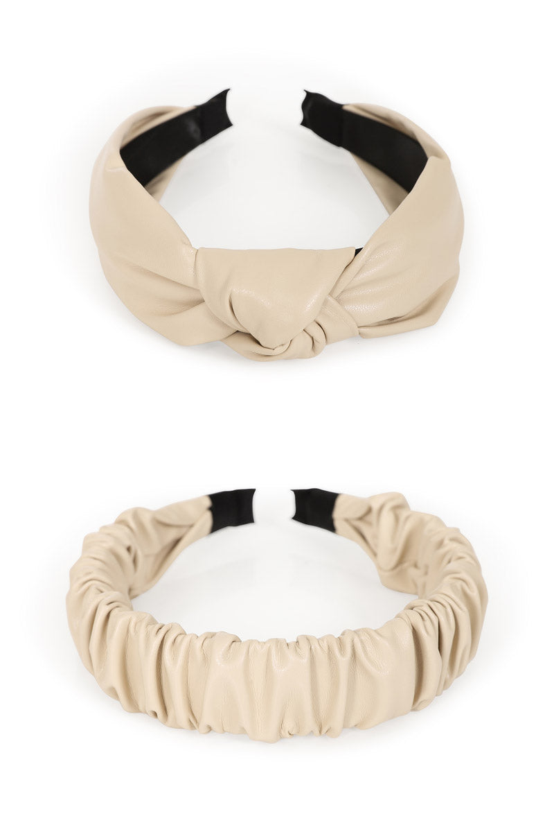 Leather-Look Headbands 2 Pack
