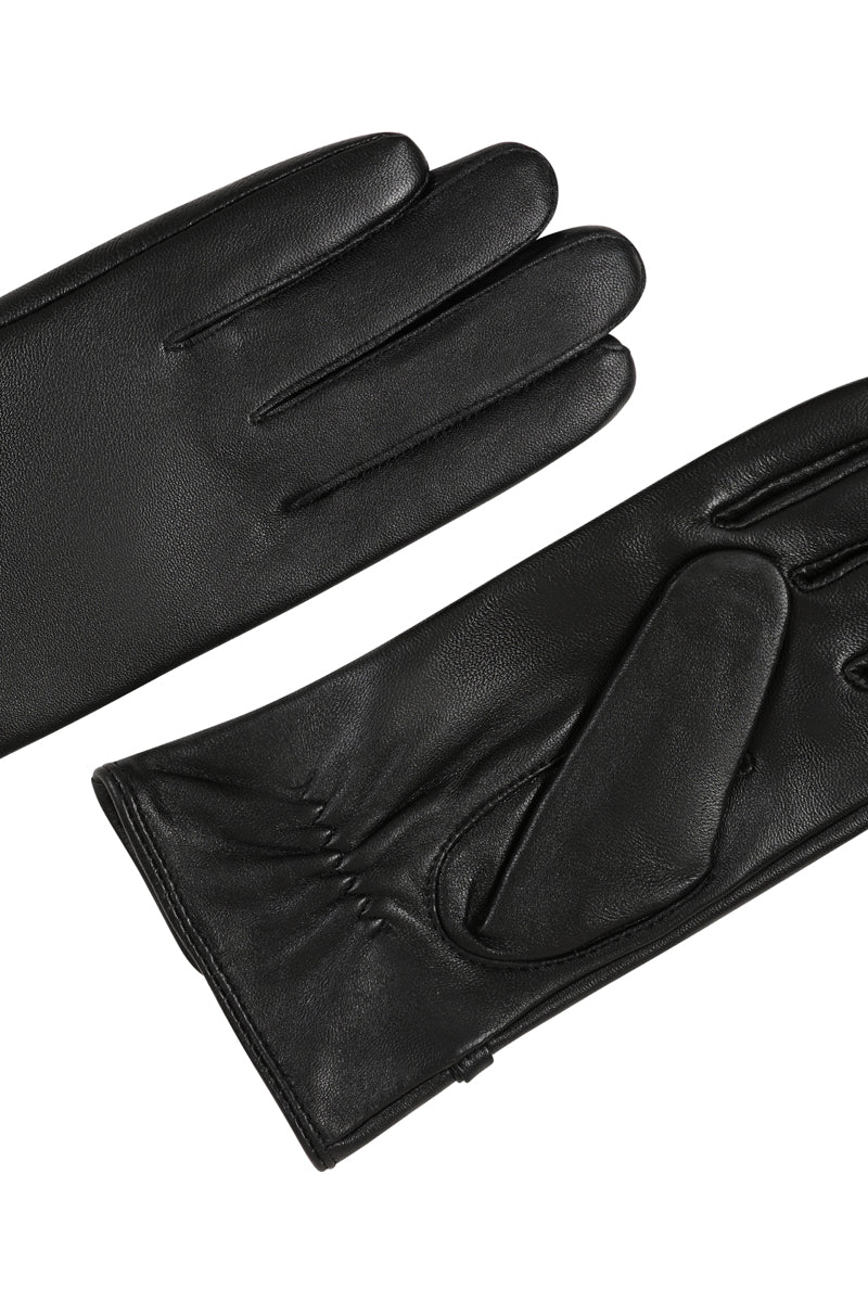 Leather Gloves with Buckle