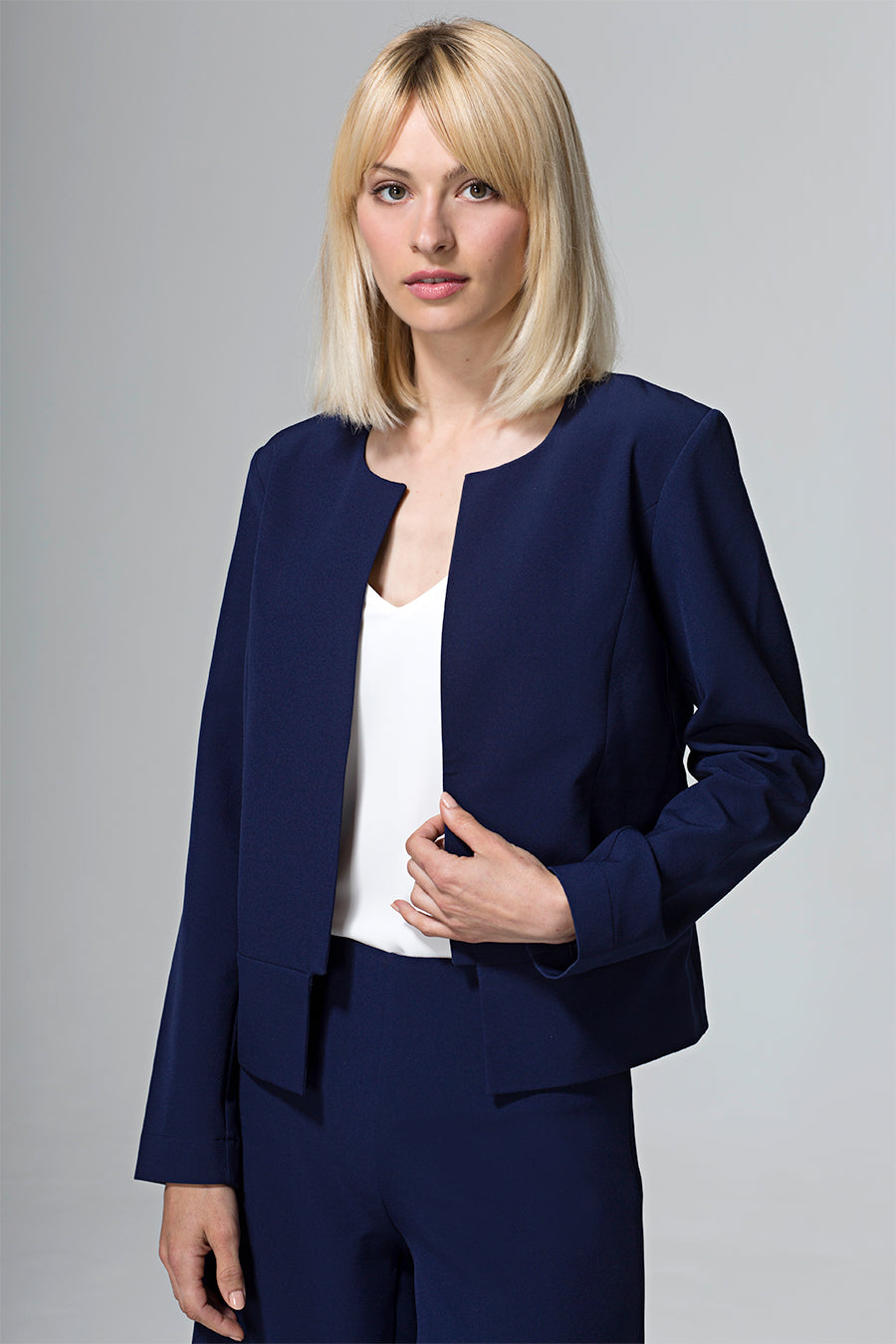 Collarless Jacket