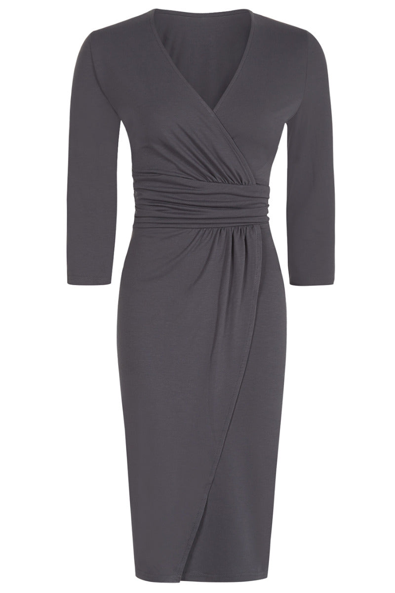 Jersey Mock-Wrap Dress