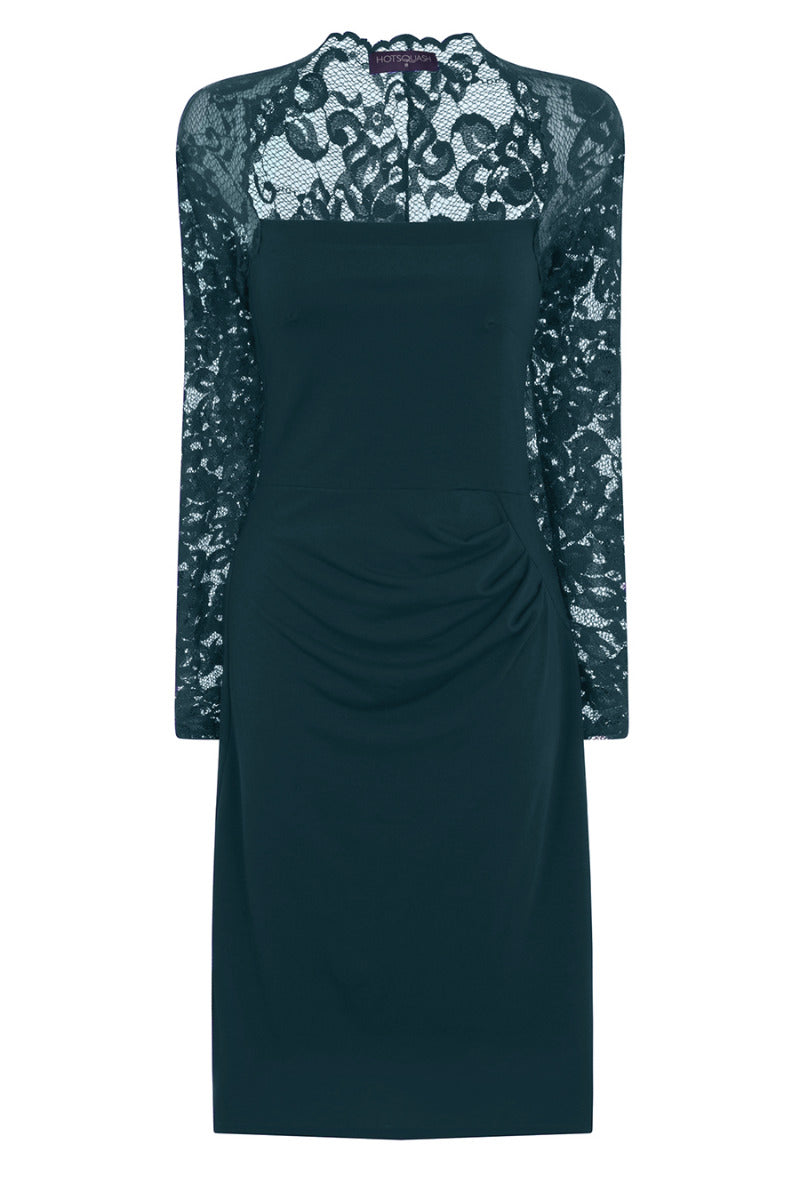Lace sleeve dress AW16