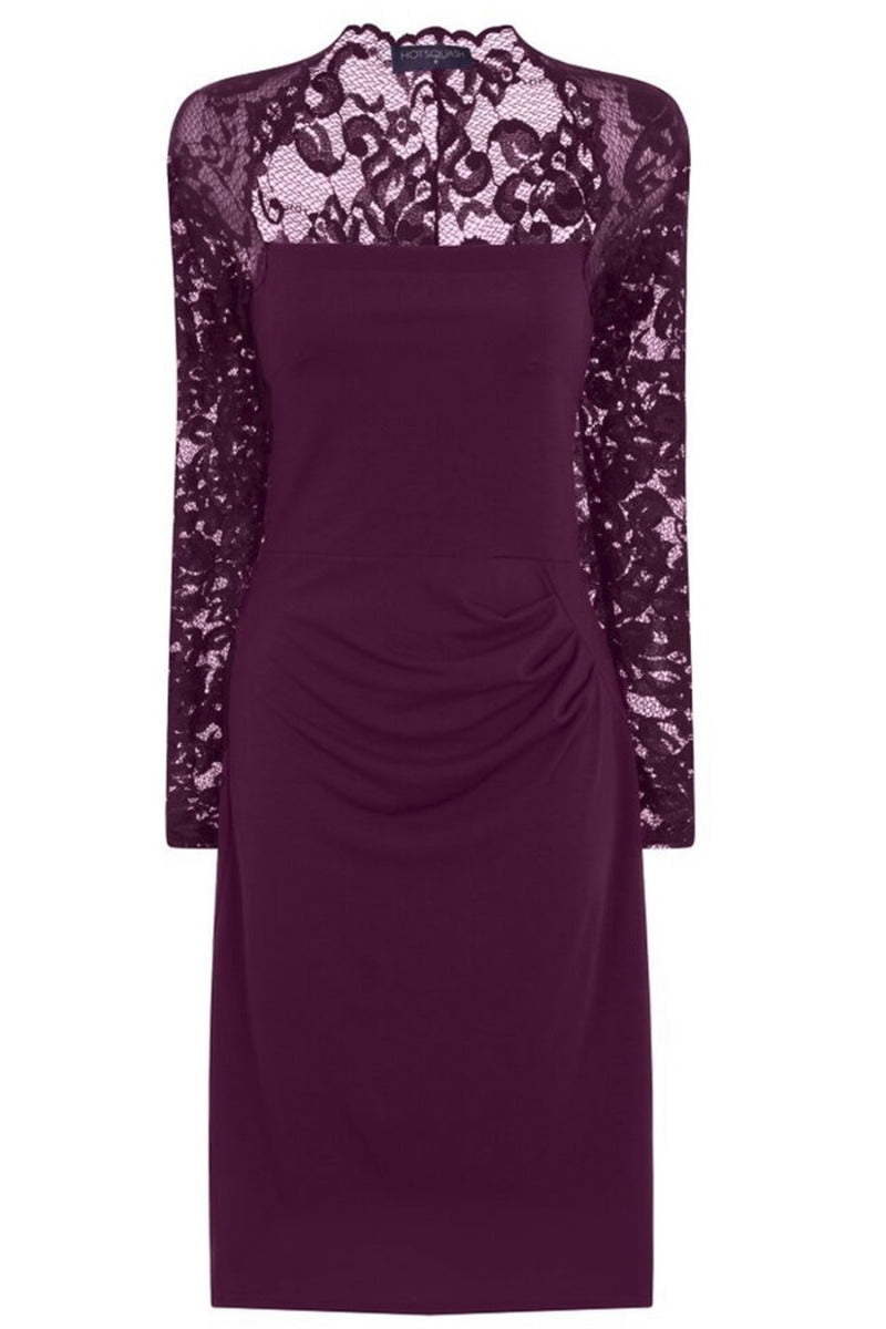 Lace sleeve hostess dress AW16