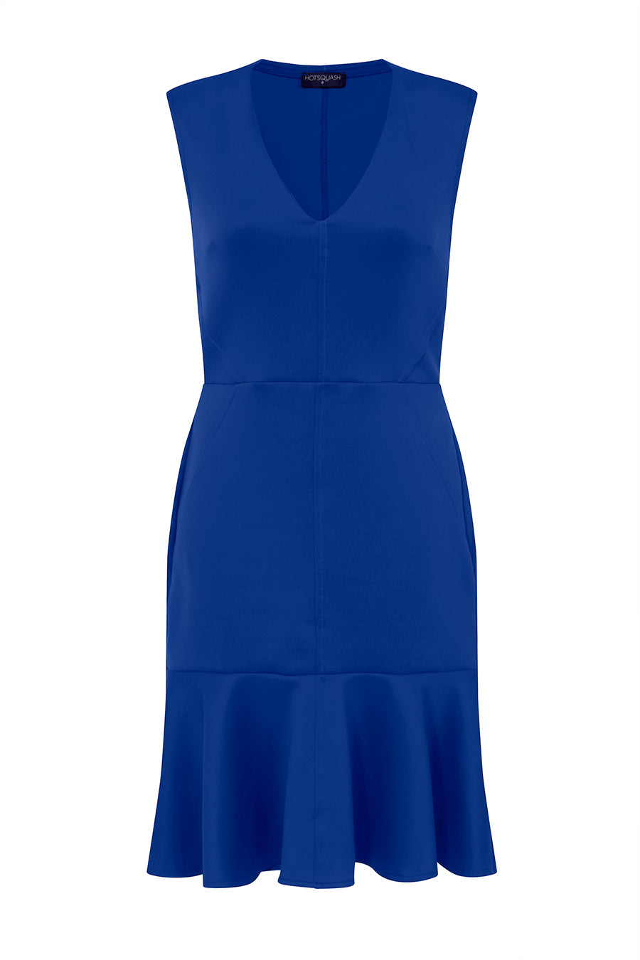 V-neck Drop Waist Ponte Dress