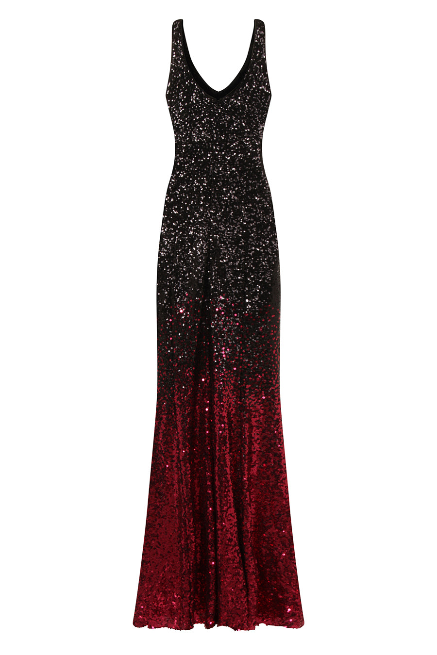 V Neck Sequin Maxi Dress