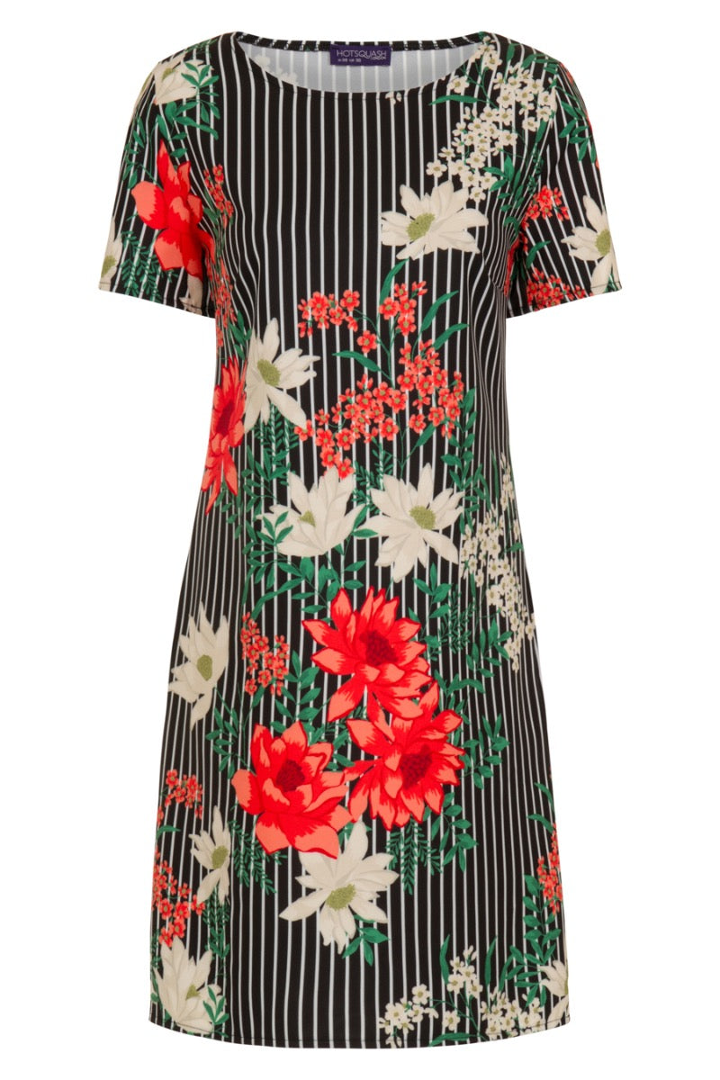 Rivera Short-Sleeved Print Shift Dress