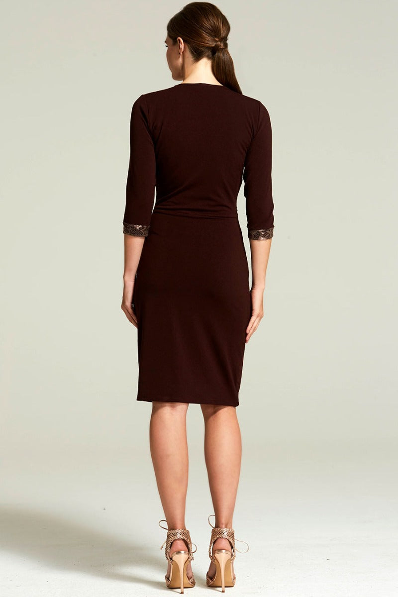 Lace Detail Jersey Wrap Dress