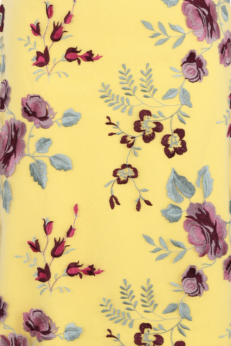 Sleeveless Embroidered Shift Dress