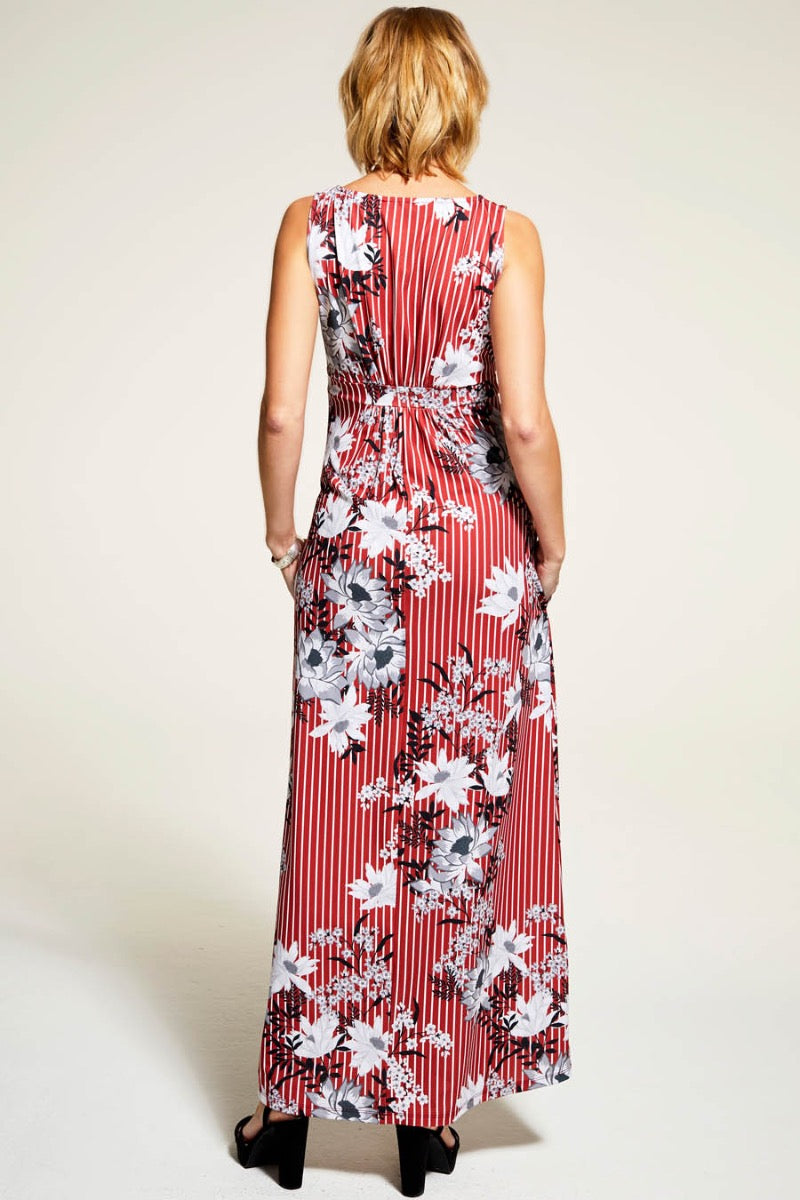Sleeveless Empire Line Maxi Dress