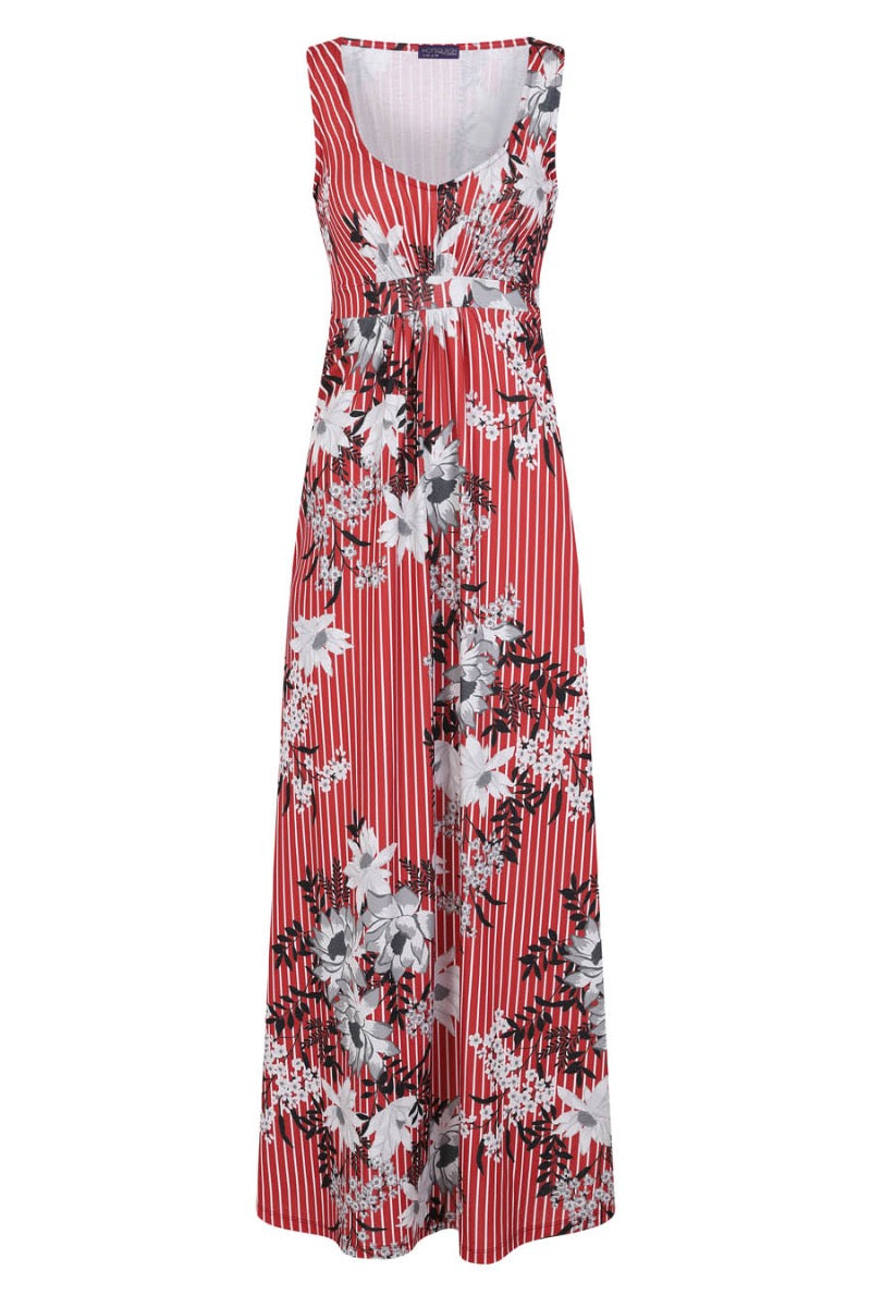 Sleeveless Empire Line Maxi Dress
