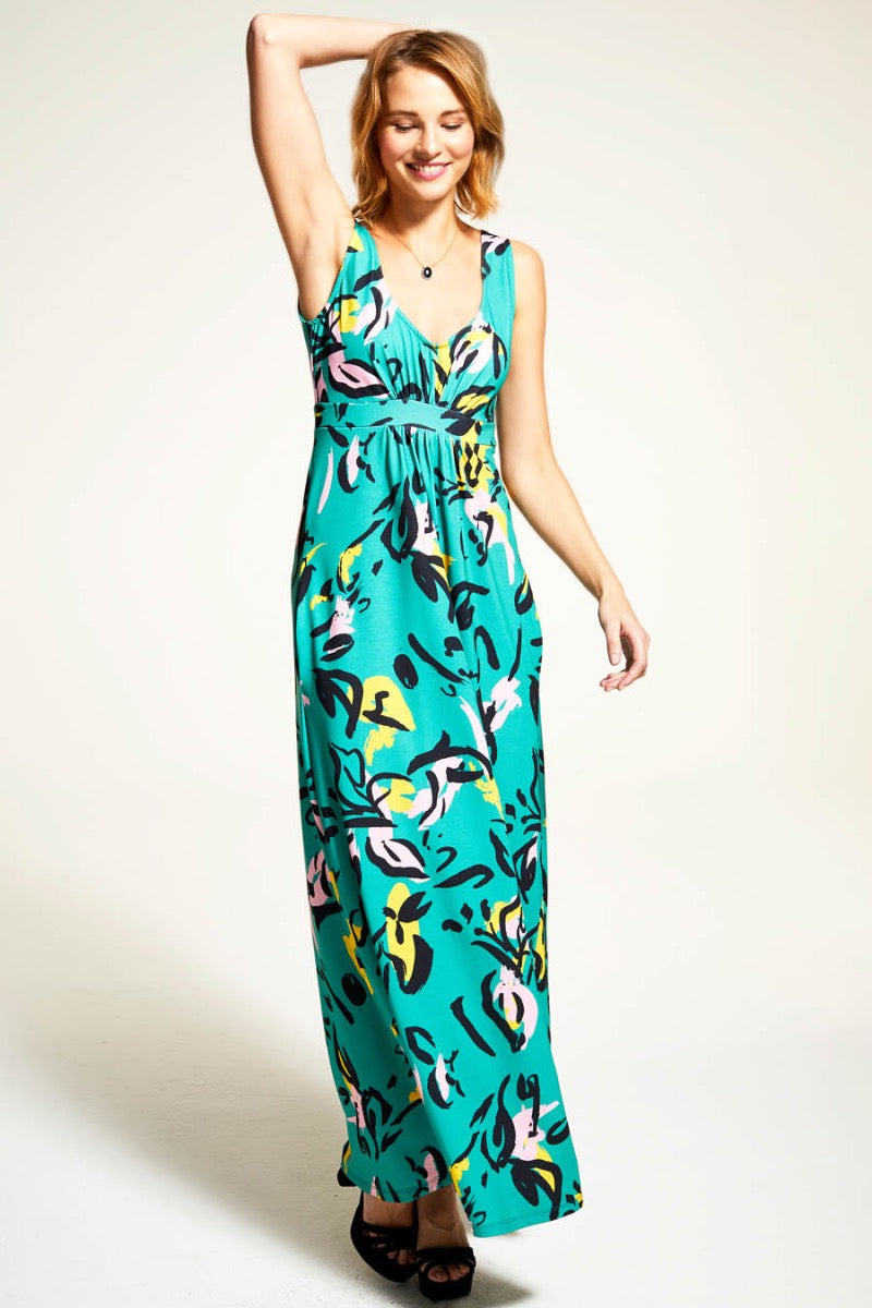 Sleeveless Empire Line Maxi Dress