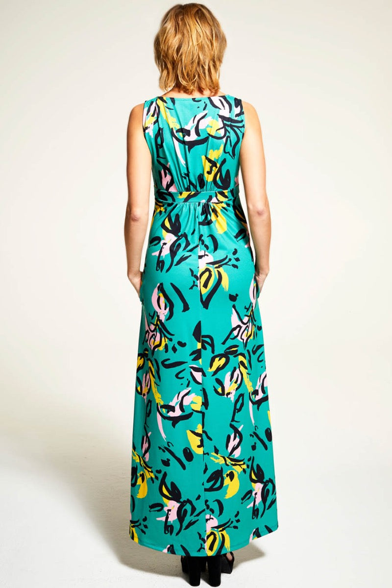 Sleeveless Empire Line Maxi Dress