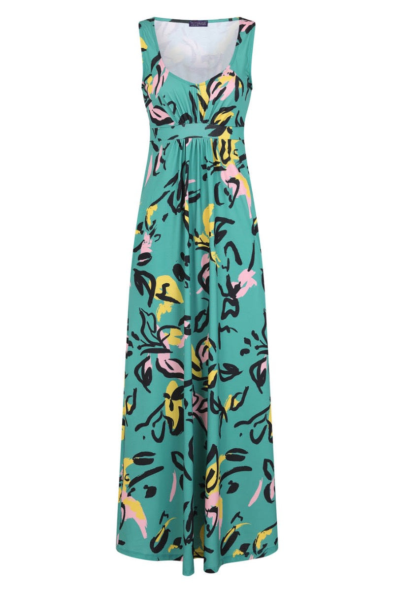 Sleeveless Empire Line Maxi Dress
