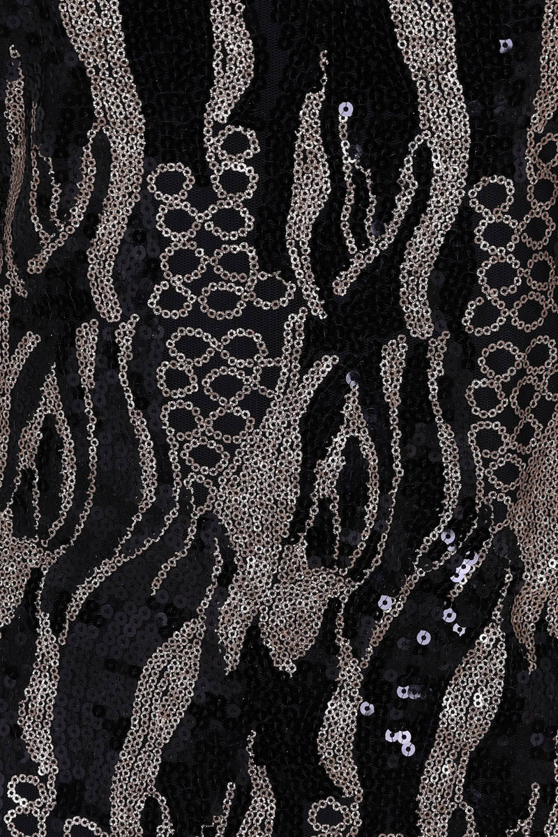 Knee-length Sequin Dress with Sleeves