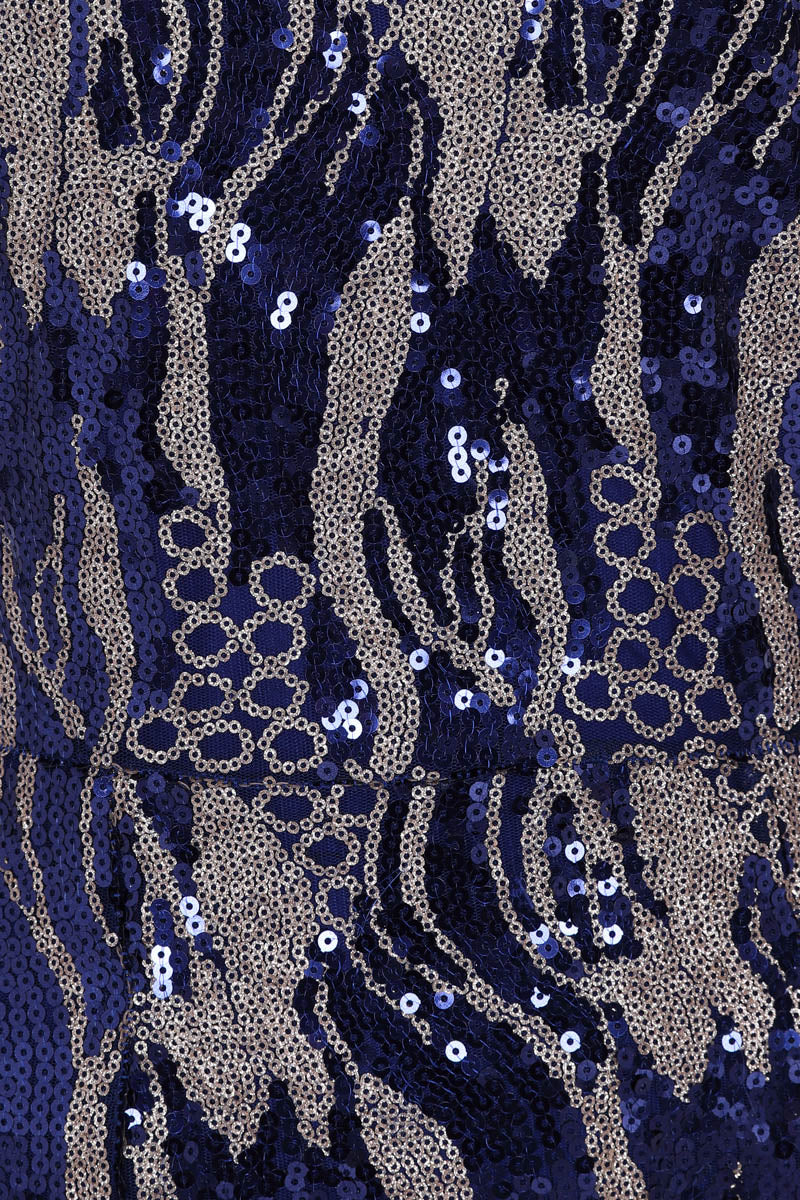 Cowl Back Maxi Sequin Dress
