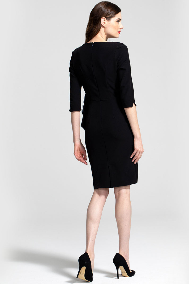 Contrast Side Frill Dress