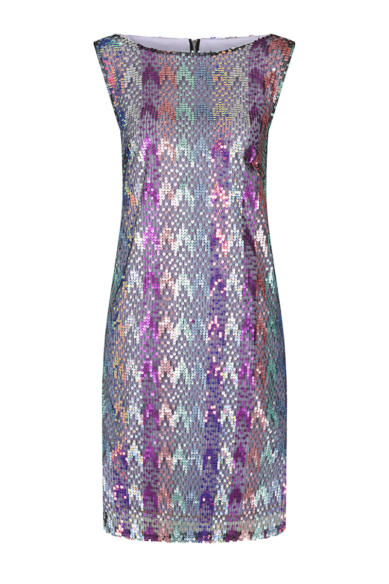Zip-Back Sleeveless Shift Dress