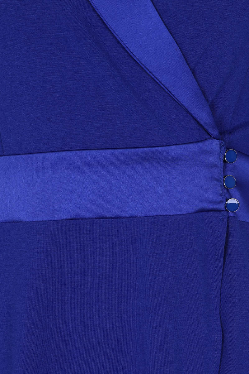 Fit & Flare Wrap Dress with Silky Trim