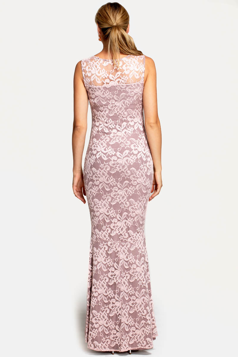Sweetheart Neckline Lace Maxi Dress