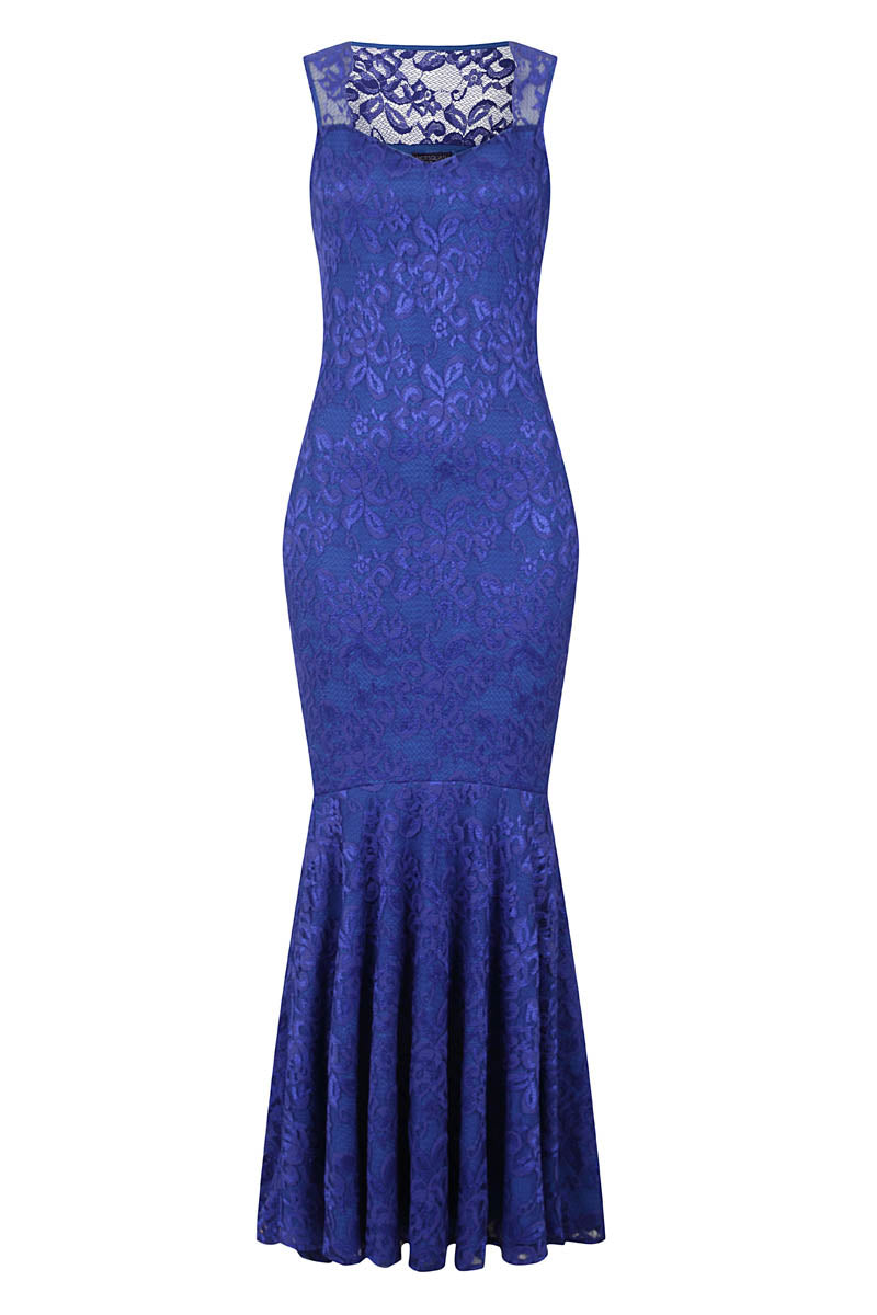 Sweetheart Neckline Lace Maxi Dress