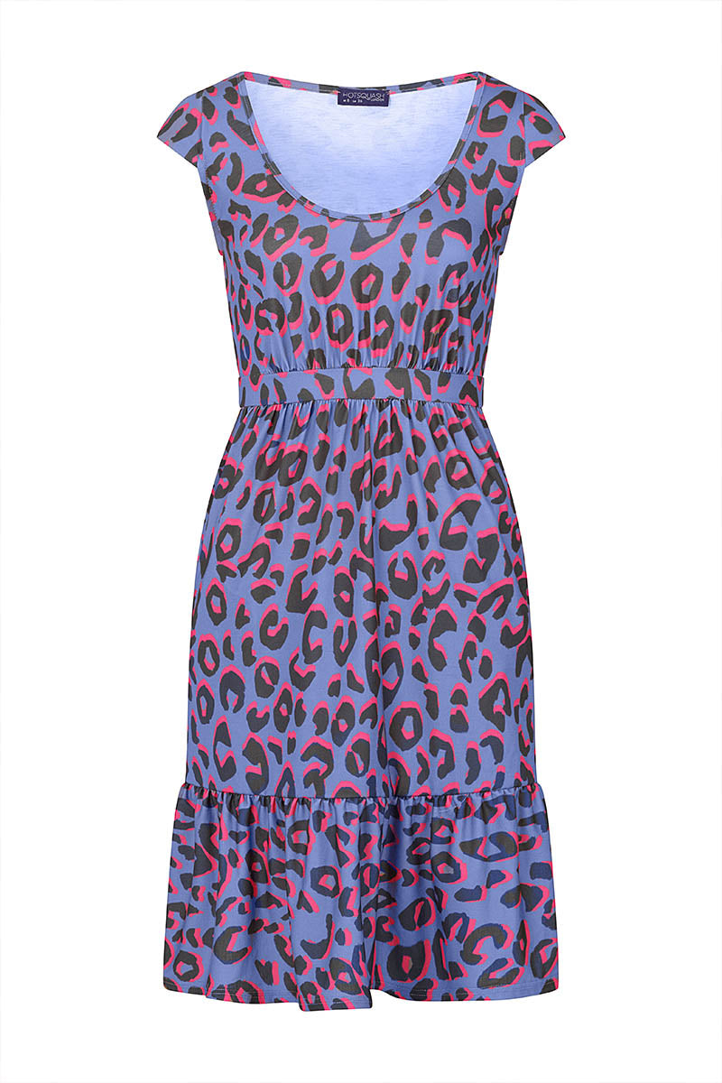 Empire Line Knee Length Dress with capped sleeves