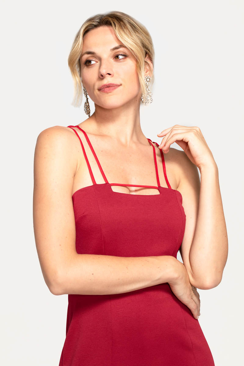 Spaghetti Strap Ponte Dress