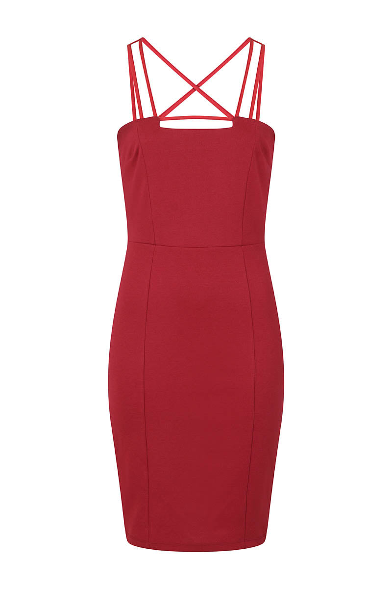 Spaghetti Strap Ponte Dress