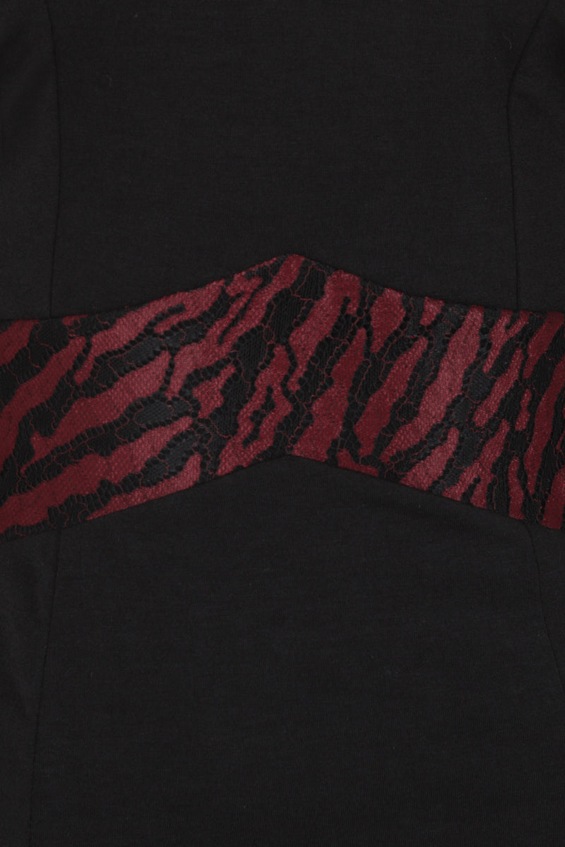 Lace Sleeve Keyhole Detail Dress