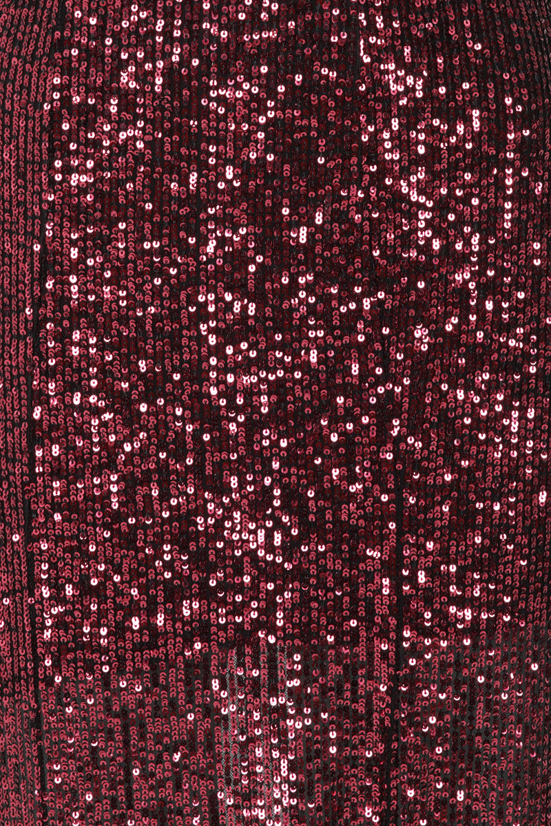 One Shoulder Sequin Maxi