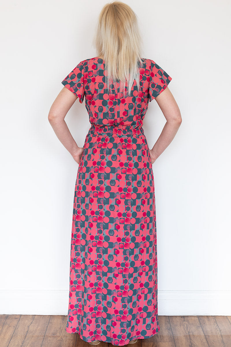 Chiffon Wrap Top Maxi Dress