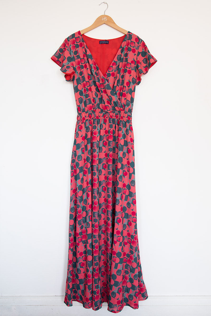 Chiffon Wrap Top Maxi Dress