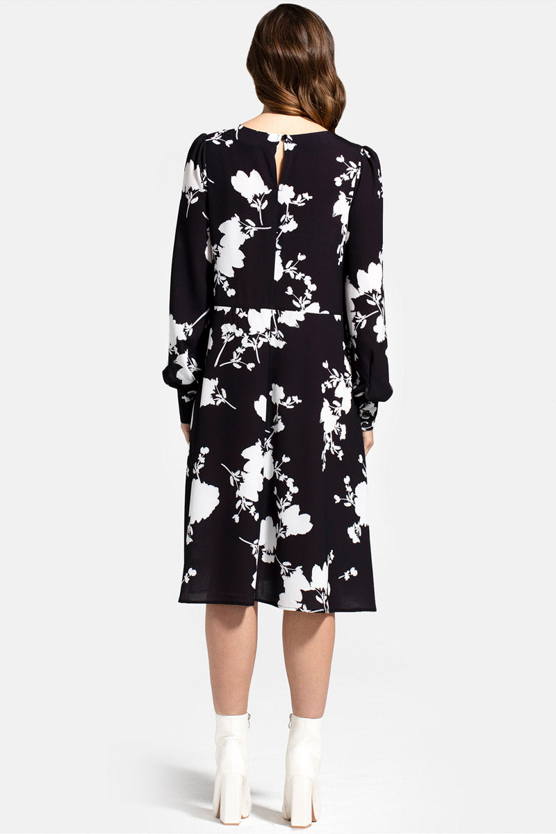 Chiffon Loose Dress with V Neck
