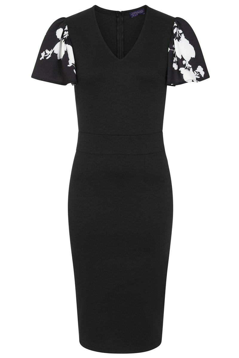 Ponte Dress with Chiffon Sleeves